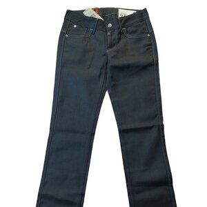 G-Star Raw GS01 - 3301 Faye Stripe Zipper Pocket Blue Denim Jeans Sz 27 NWT